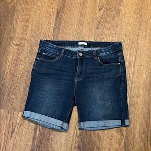 Kensie Dark Blue Jean Shorts